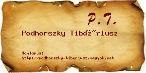 Podhorszky Tibériusz névjegykártya